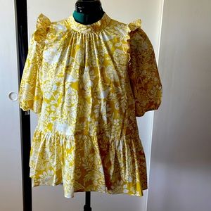 Zara Cotton Blouse with Peplum and Ruffle Detail